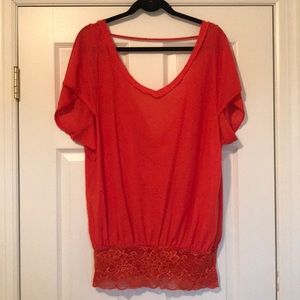 Free People Orange Top